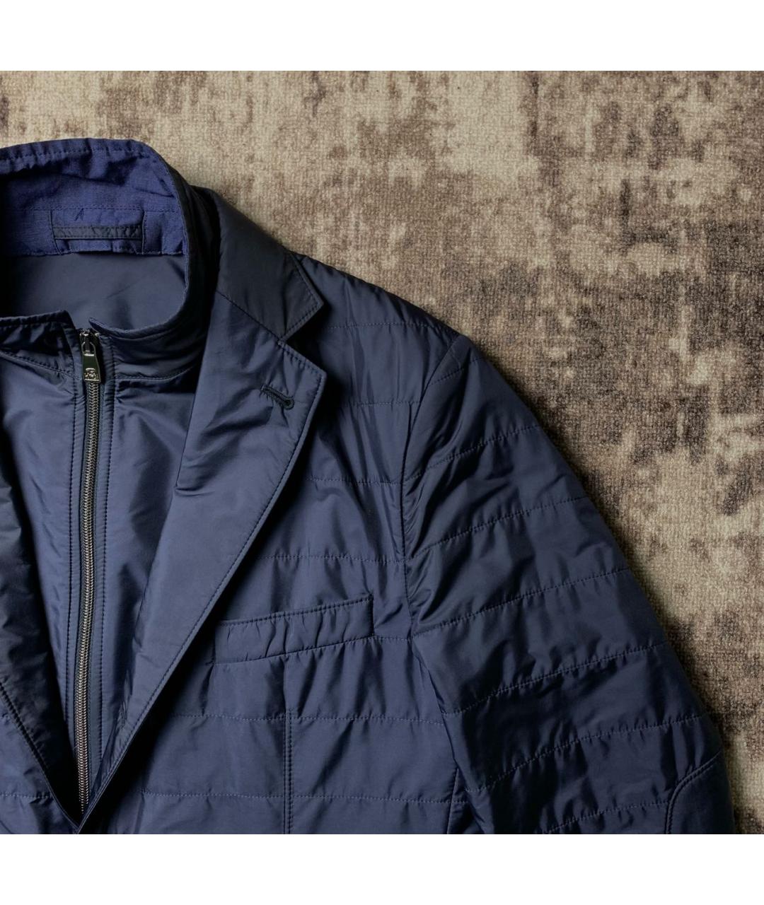CORNELIANI Темно-синяя полиамидовая куртка, фото 2