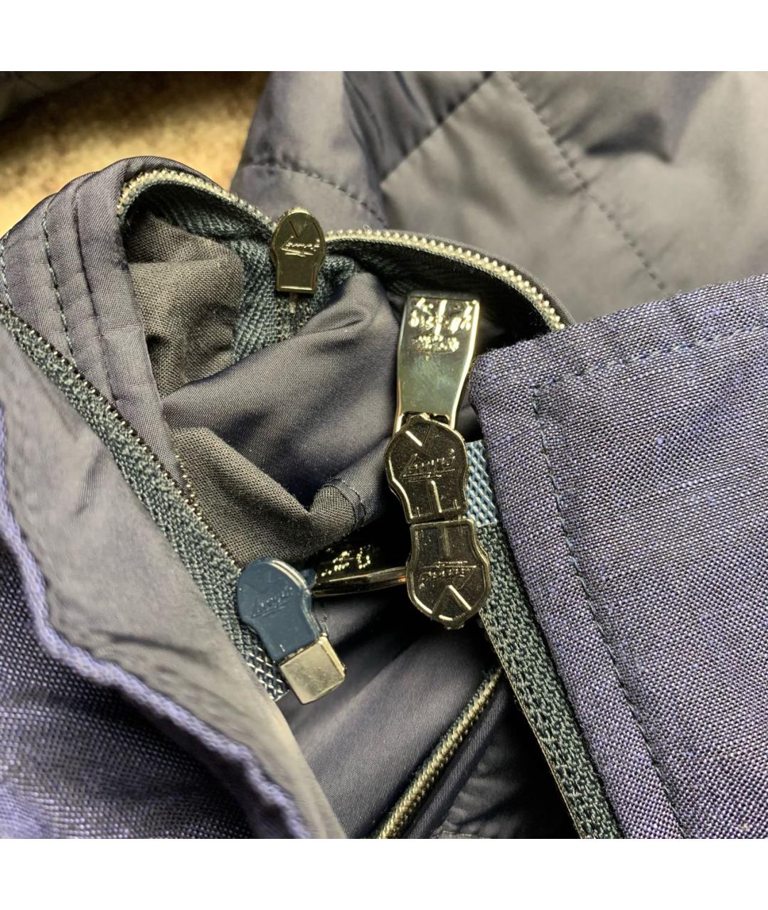 CORNELIANI Темно-синяя полиамидовая куртка, фото 5