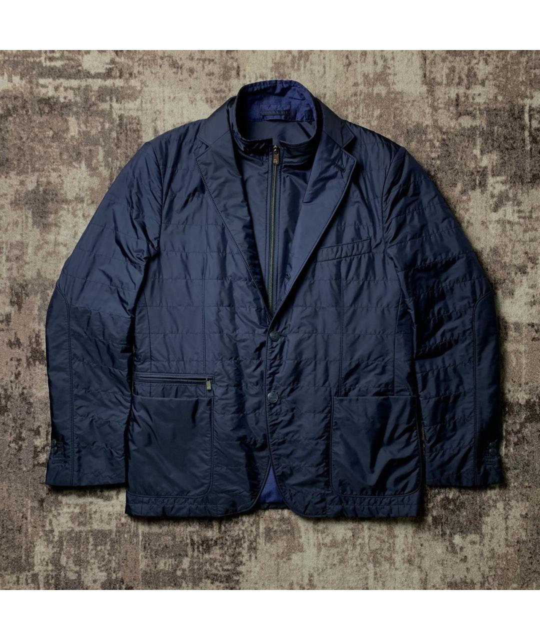 CORNELIANI Темно-синяя полиамидовая куртка, фото 9