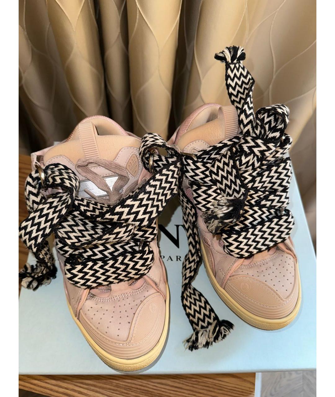 LANVIN Розовые кроссовки, фото 5