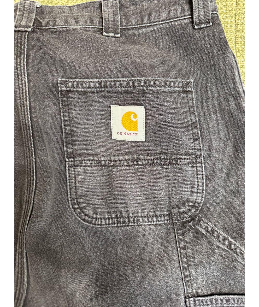 CARHARTT Серые хлопковые повседневные брюки, фото 3