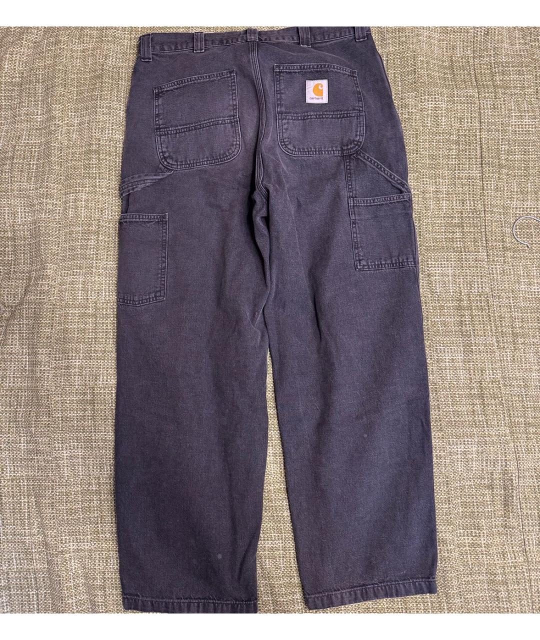 CARHARTT Серые хлопковые повседневные брюки, фото 2