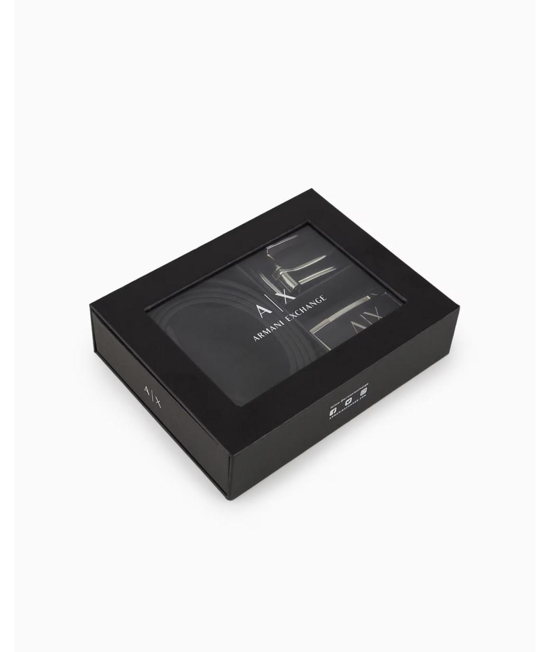 ARMANI EXCHANGE Черный кожаный ремень, фото 4