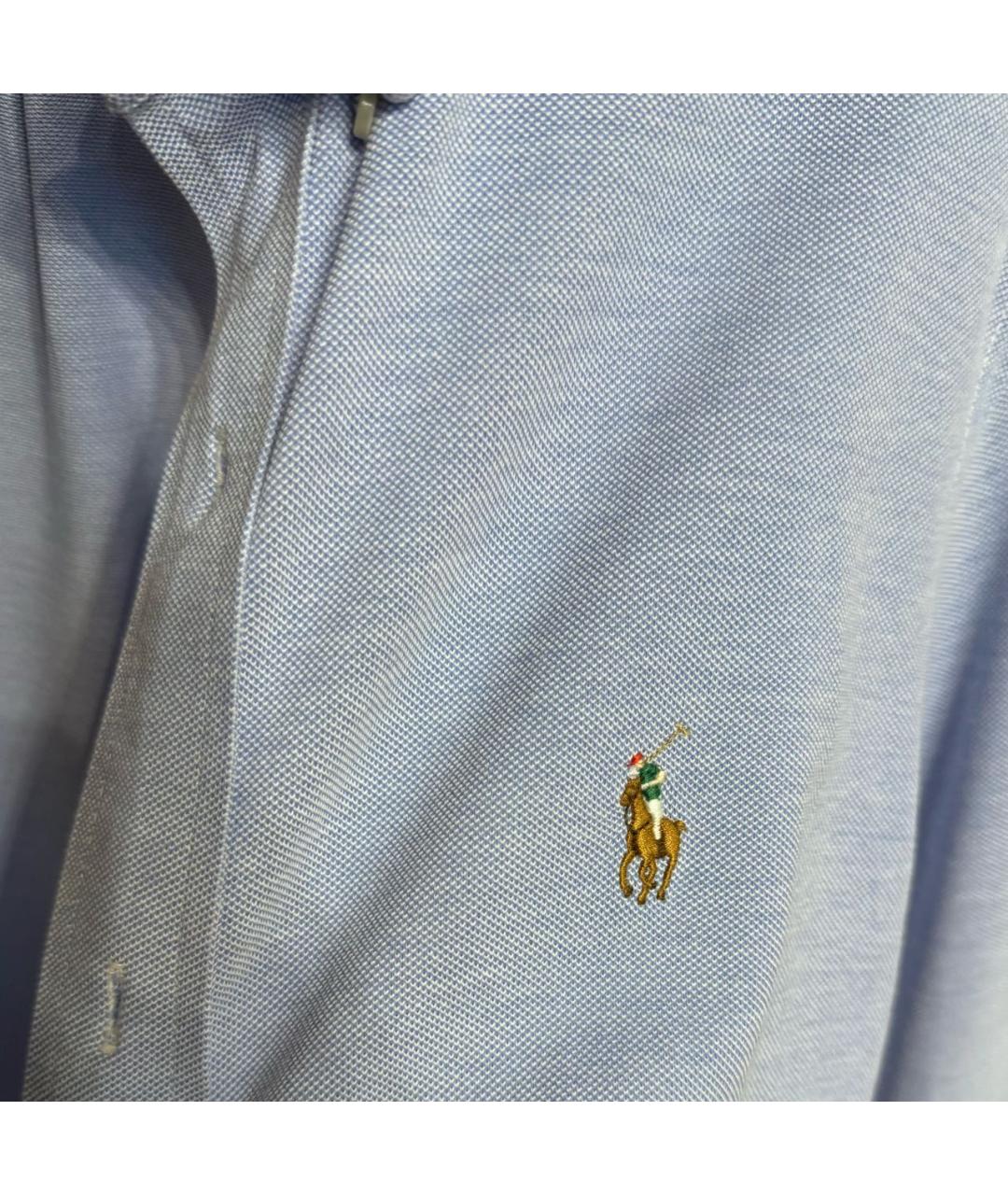 POLO RALPH LAUREN Синяя хлопковая кэжуал рубашка, фото 5