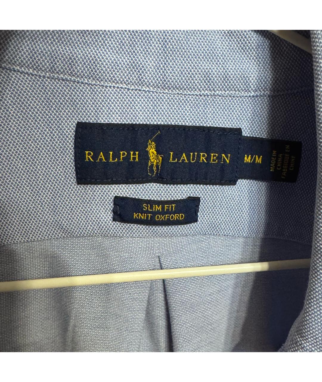 POLO RALPH LAUREN Синяя хлопковая кэжуал рубашка, фото 3
