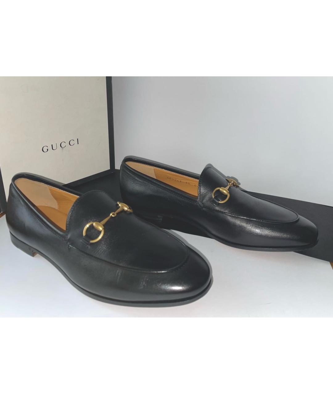 GUCCI Черные кожаные лоферы, фото 3