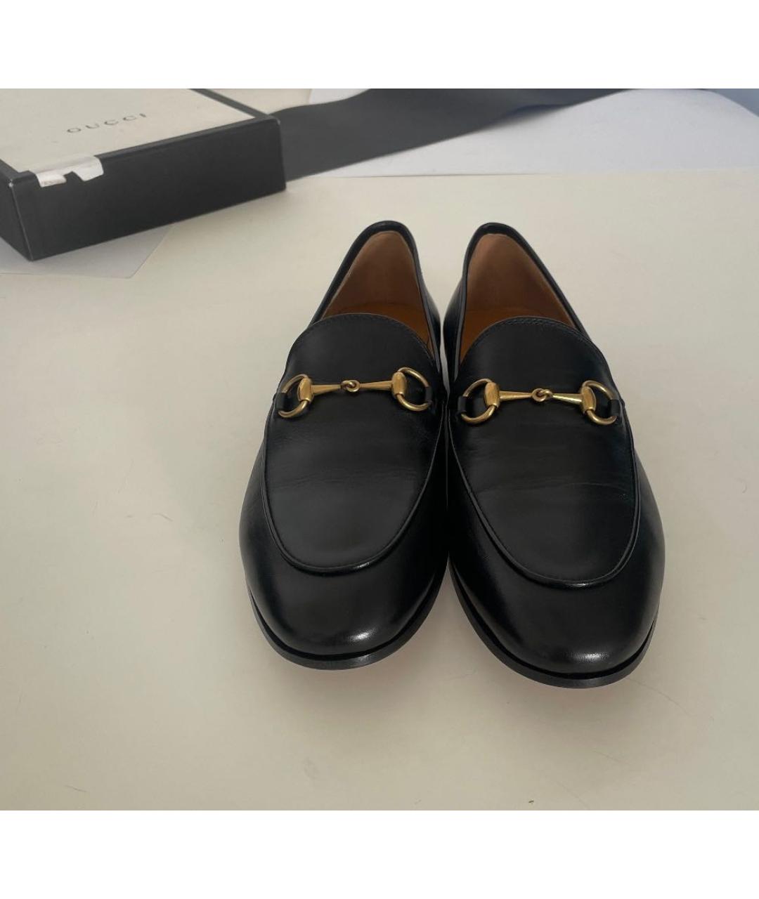GUCCI Черные кожаные лоферы, фото 6