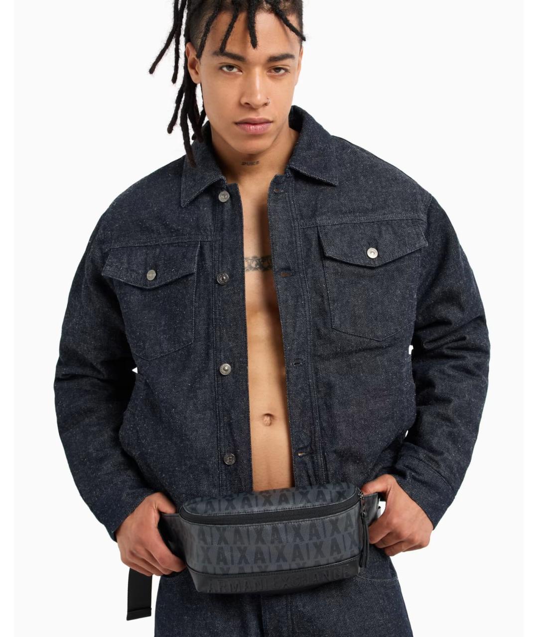 ARMANI EXCHANGE Черная поясная сумка, фото 5