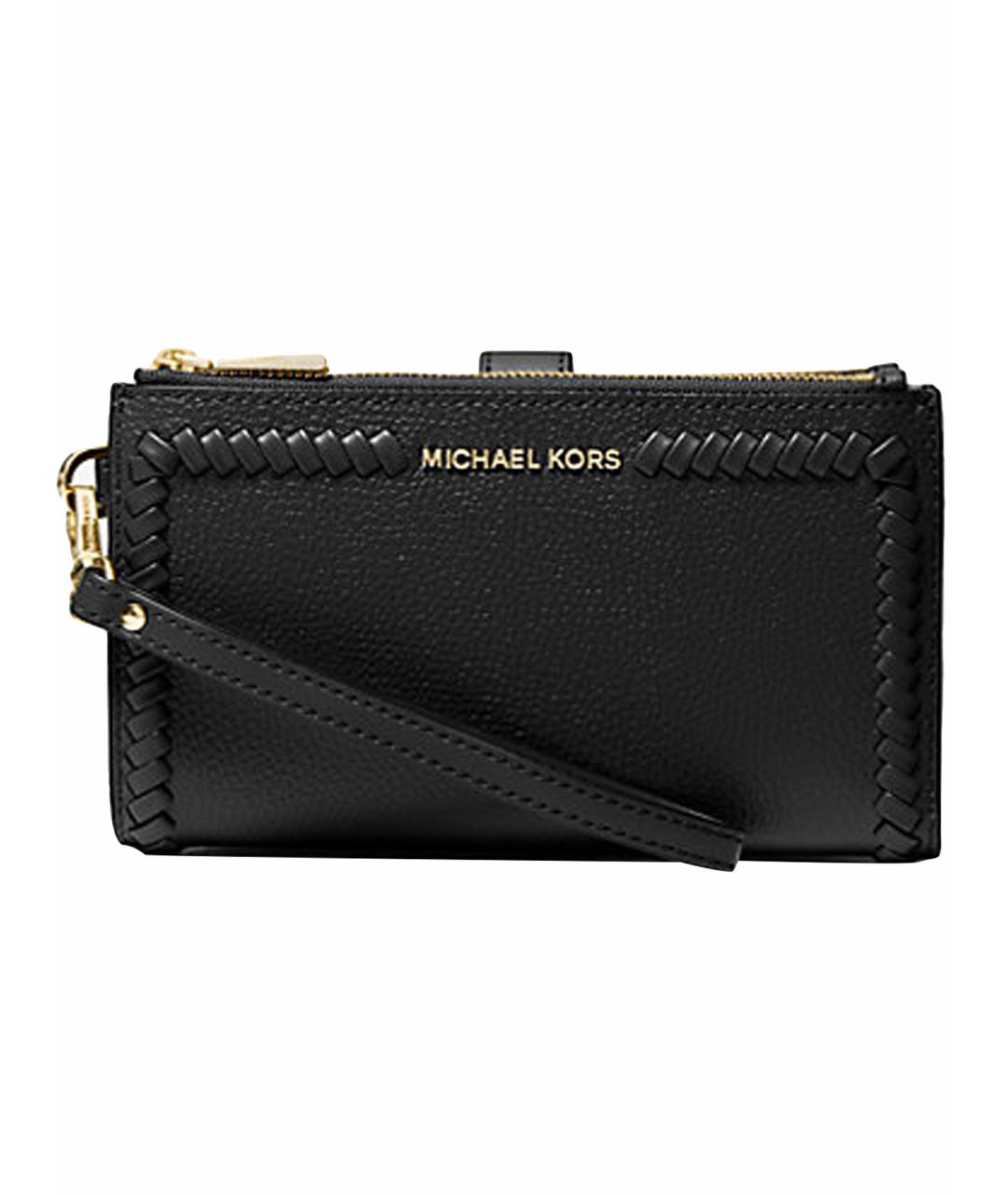 MICHAEL KORS Черный кожаный кошелек, фото 1