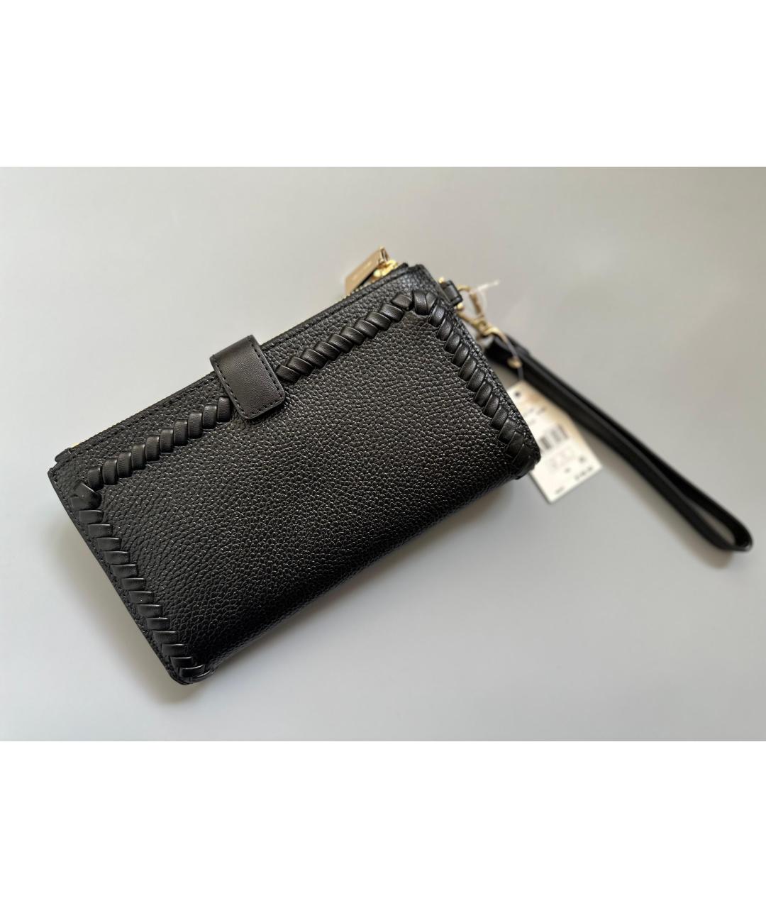 MICHAEL KORS Черный кожаный кошелек, фото 4