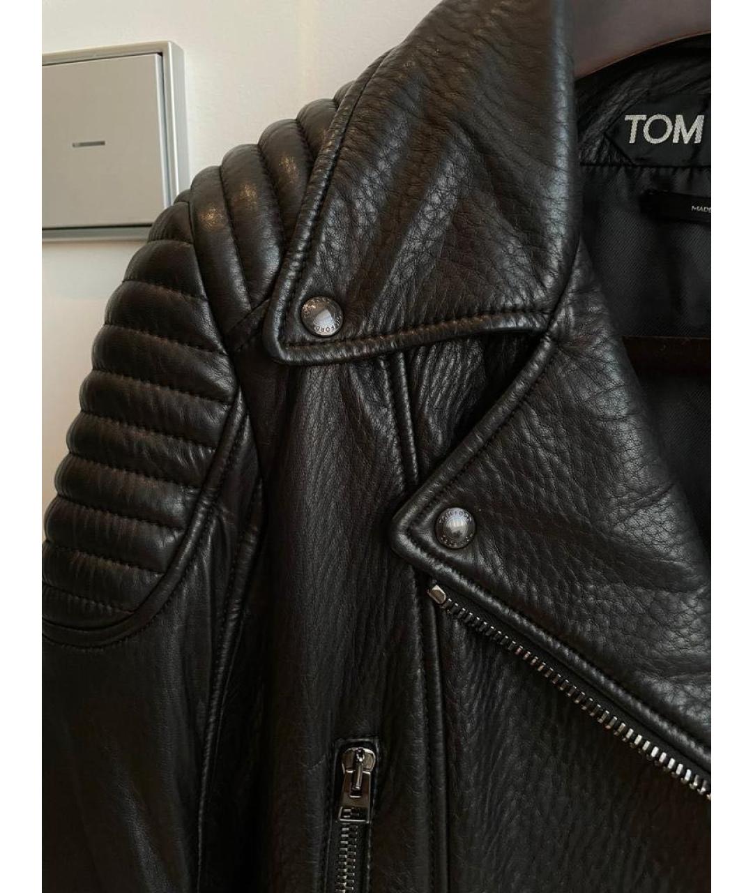 TOM FORD Черная кожаная куртка, фото 3