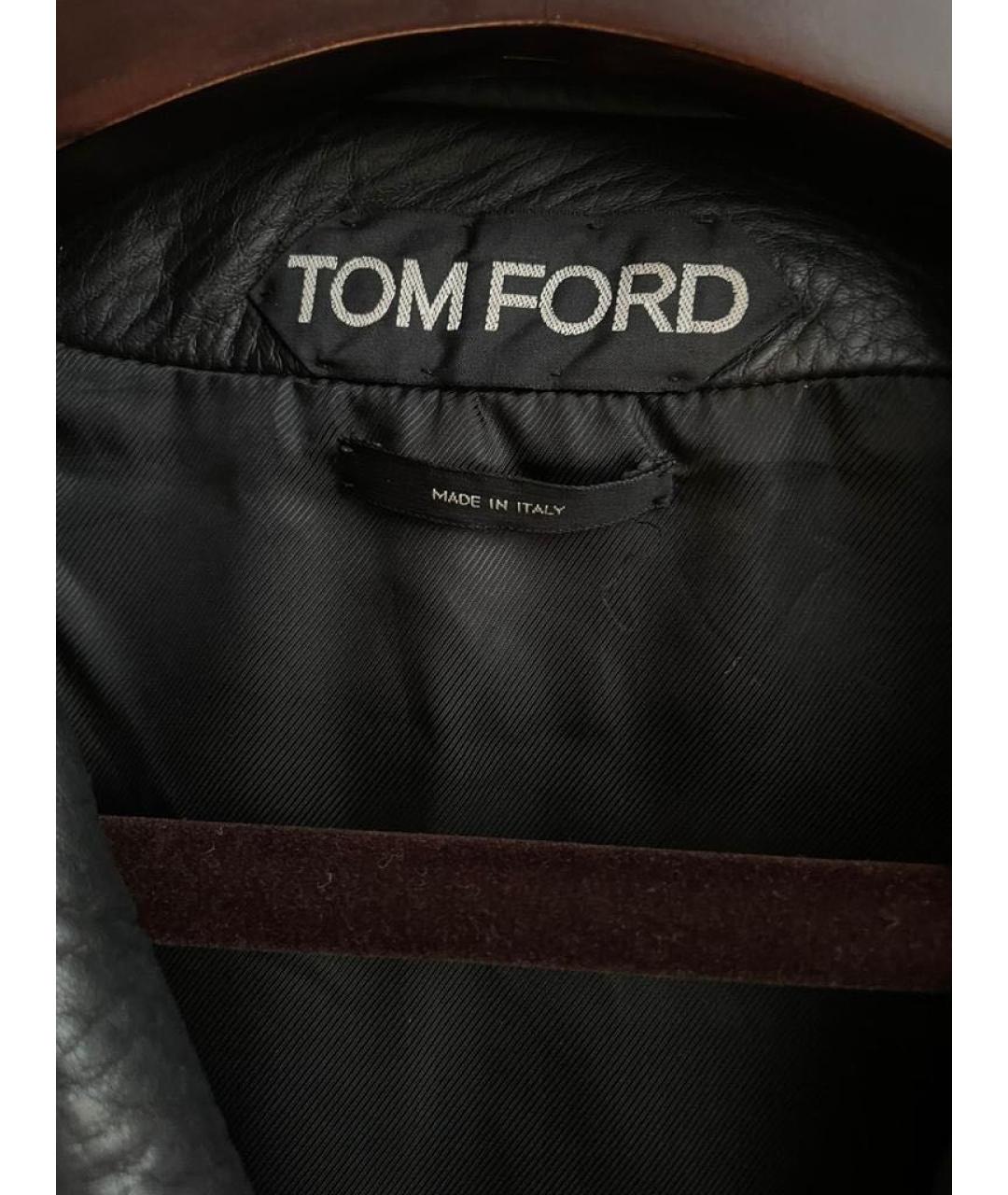 TOM FORD Черная кожаная куртка, фото 4