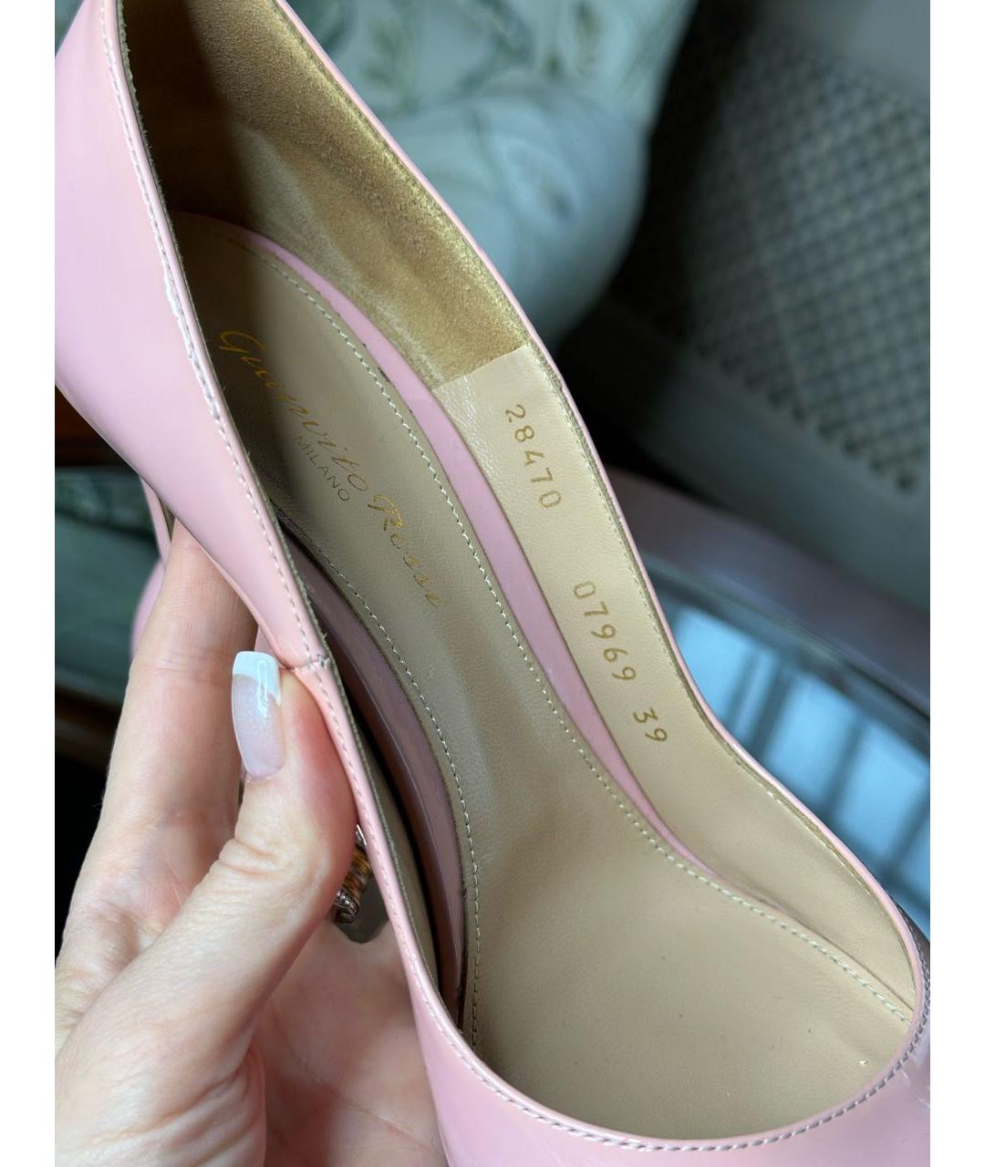GIANVITO ROSSI Розовые туфли из лакированной кожи, фото 8