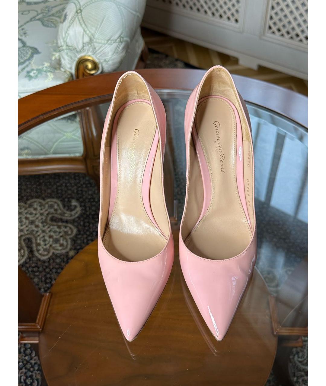 GIANVITO ROSSI Розовые туфли из лакированной кожи, фото 2