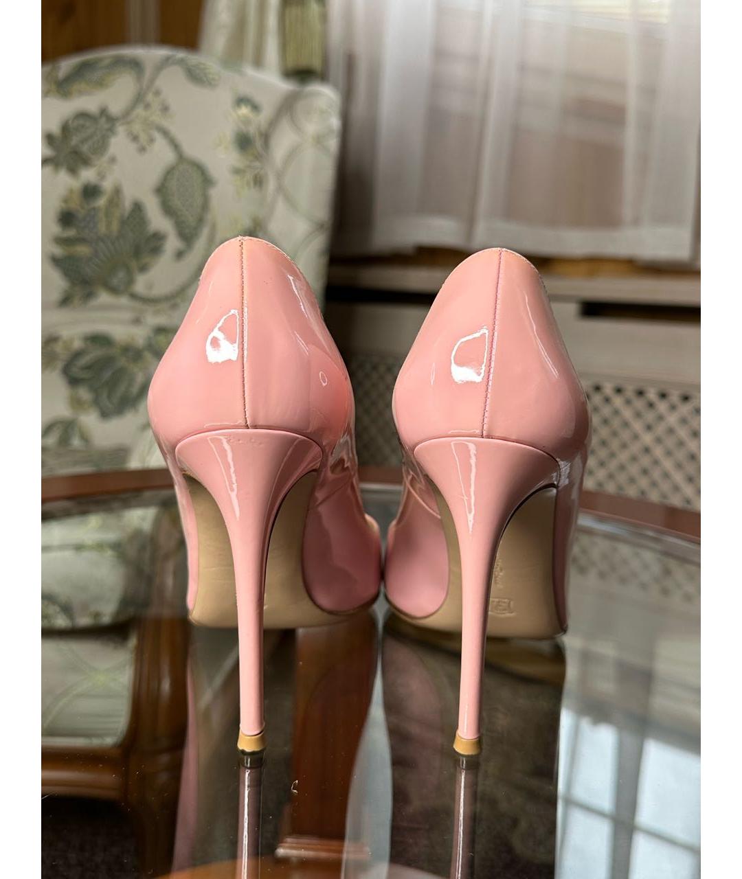 GIANVITO ROSSI Розовые туфли из лакированной кожи, фото 4