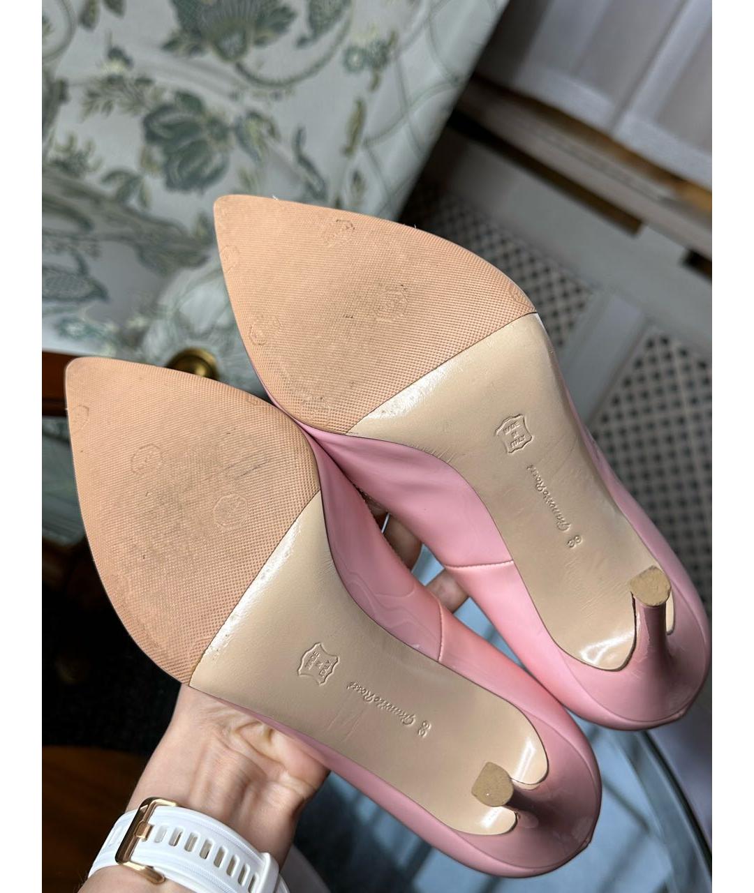 GIANVITO ROSSI Розовые туфли из лакированной кожи, фото 7