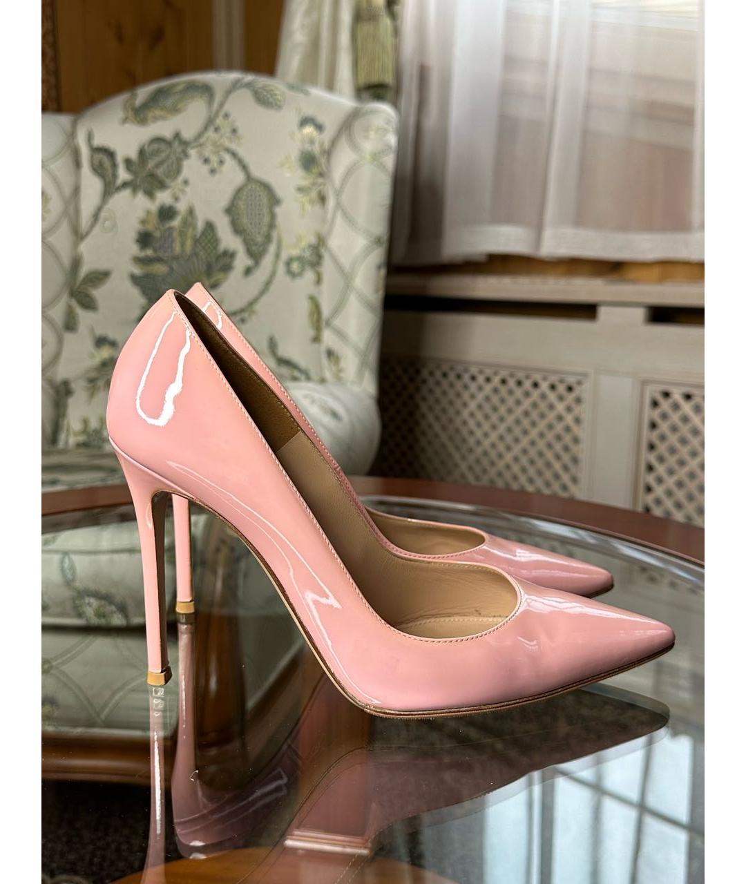 GIANVITO ROSSI Розовые туфли из лакированной кожи, фото 9