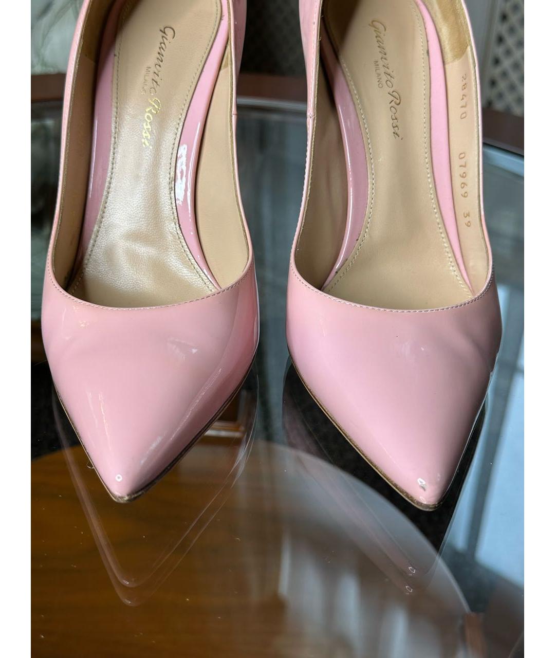 GIANVITO ROSSI Розовые туфли из лакированной кожи, фото 3