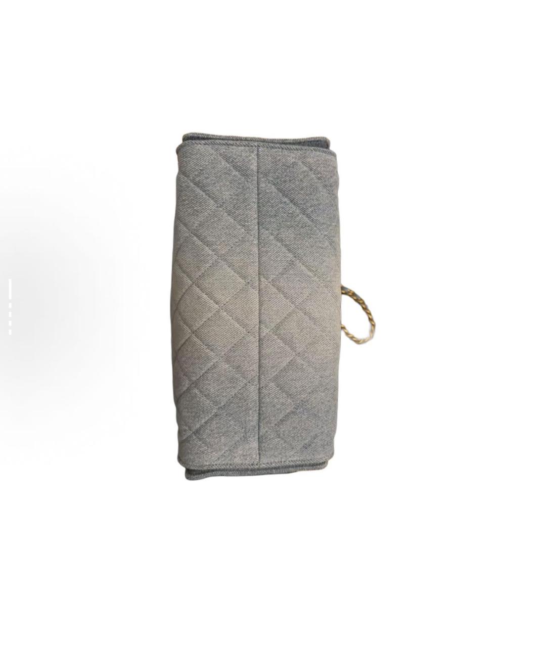 CHANEL Голубая деним сумка тоут, фото 3