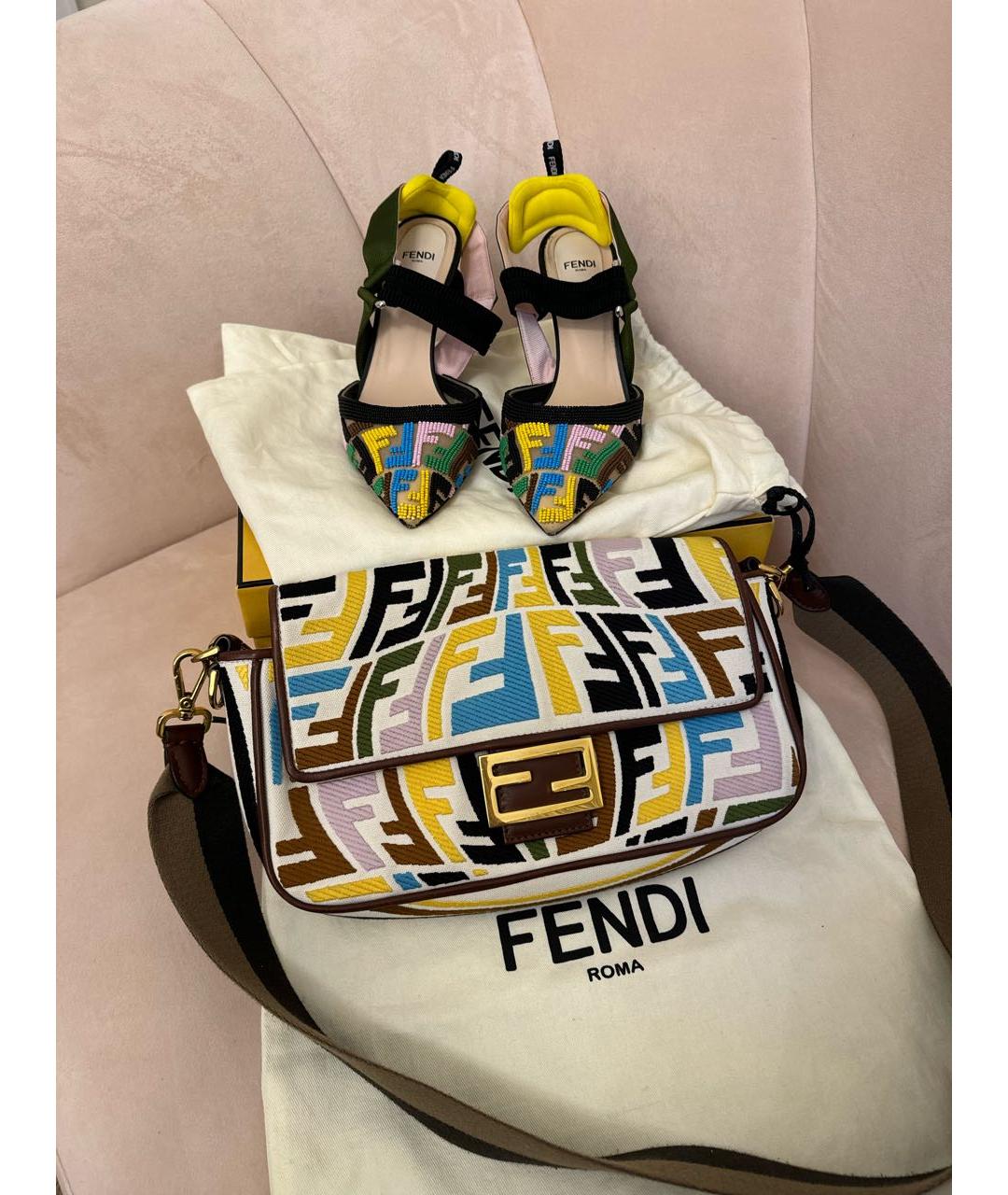 FENDI Мульти туфли, фото 6