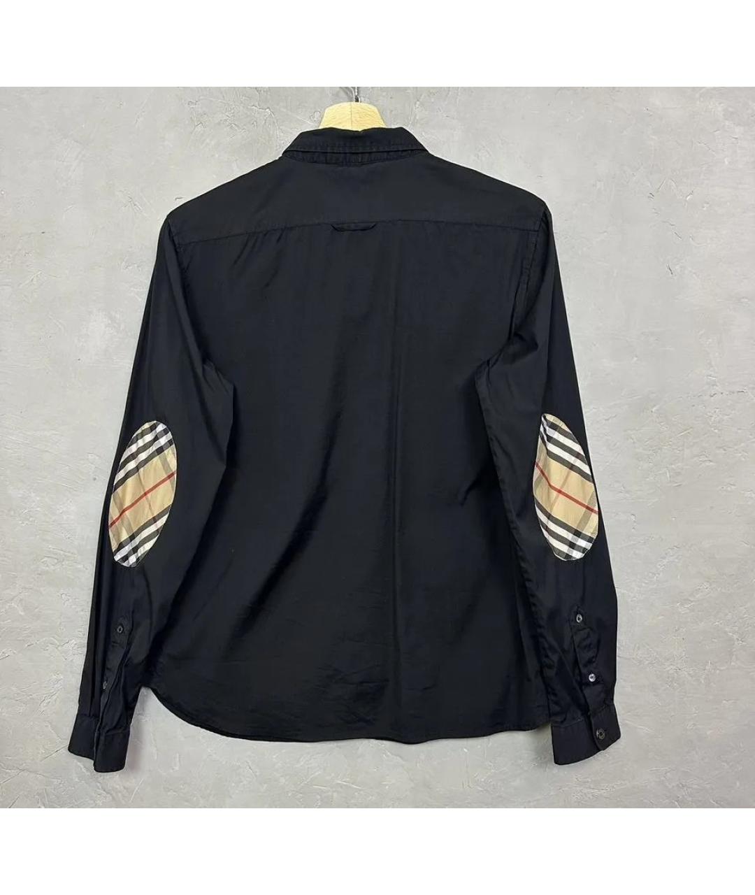 BURBERRY Черная синтетическая рубашка, фото 2