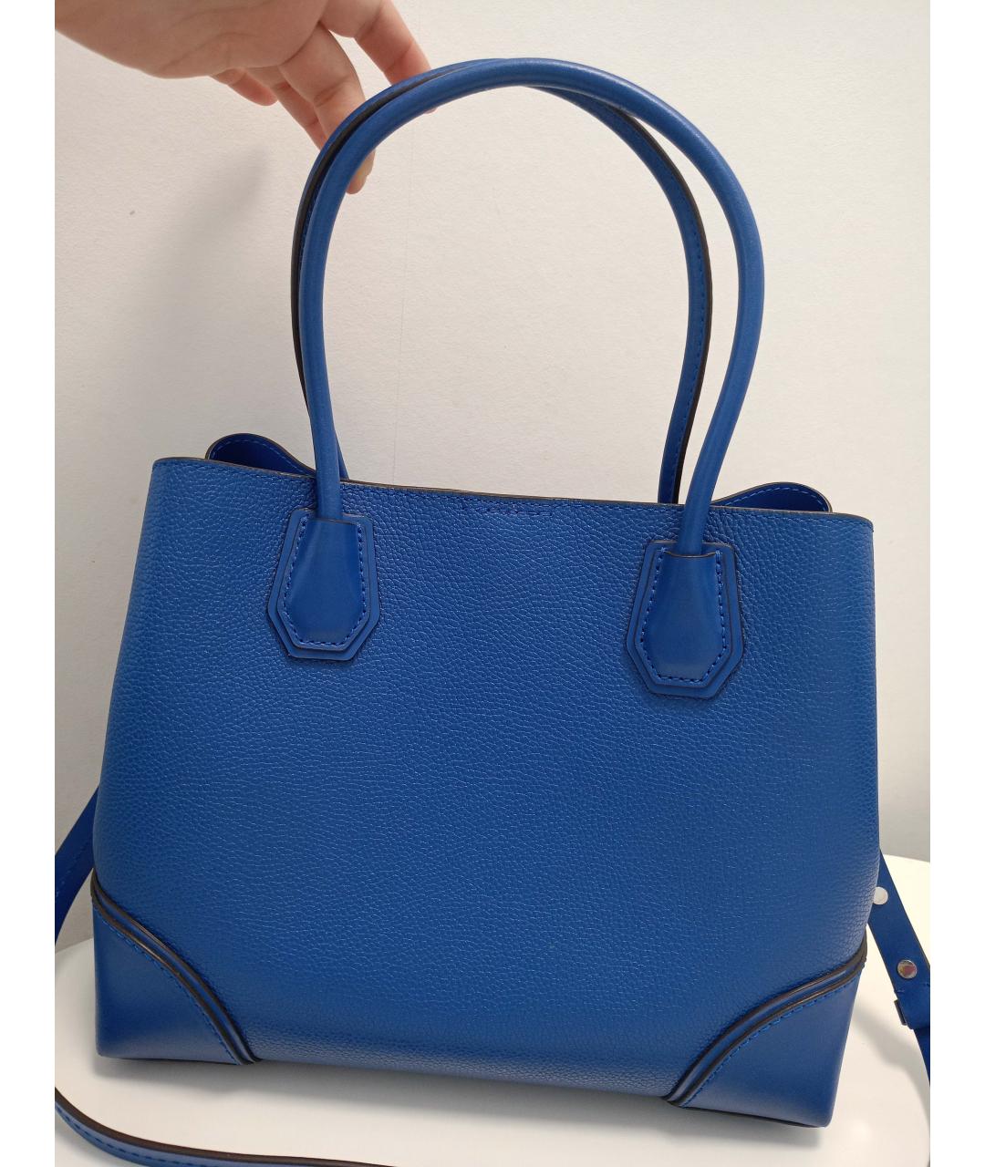 MICHAEL KORS Синяя кожаная сумка тоут, фото 2