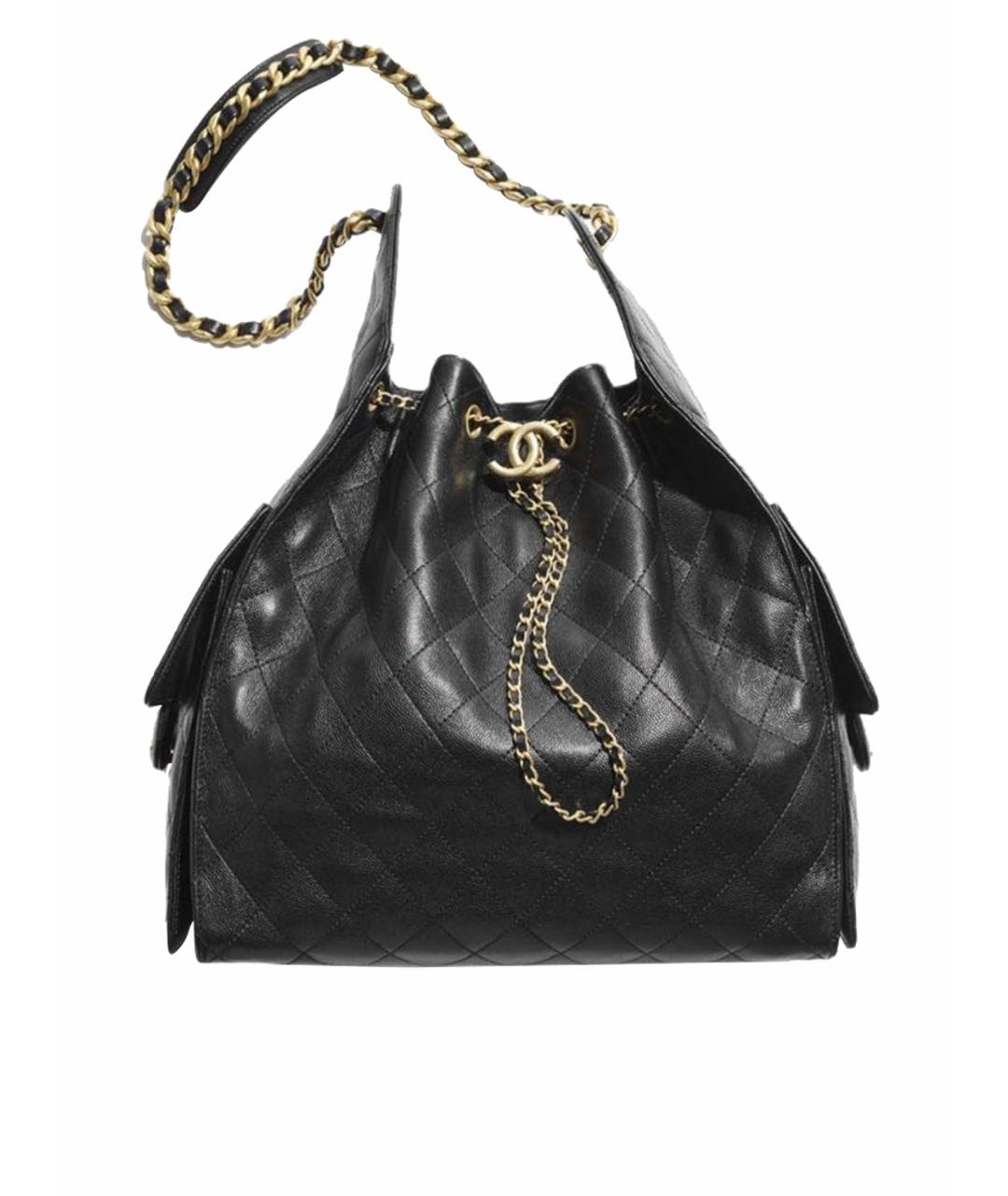 CHANEL Черная кожаная сумка тоут, фото 1