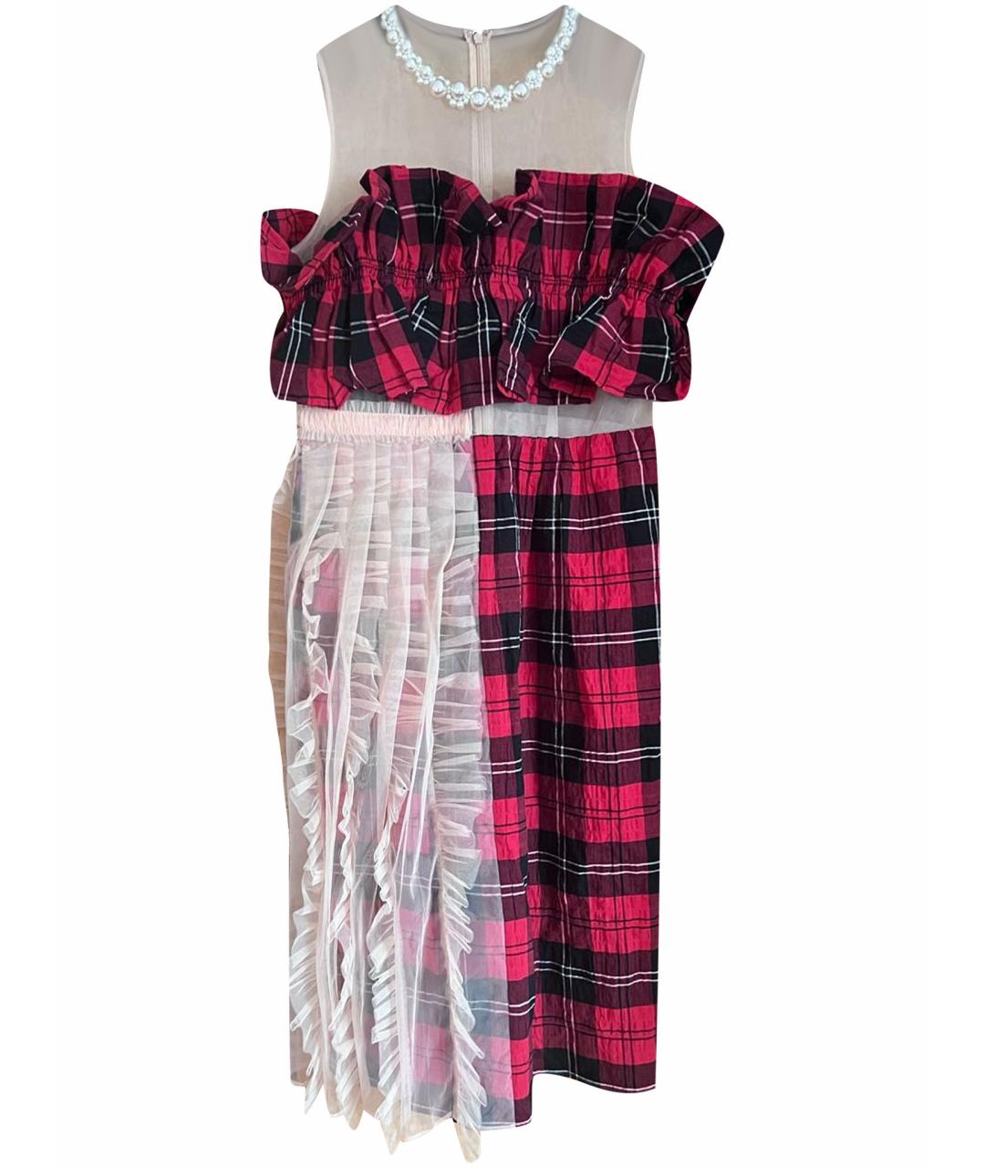 ROCHAS Красное хлопковое коктейльное платье, фото 1