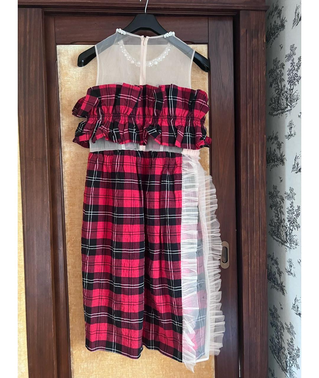 ROCHAS Красное хлопковое коктейльное платье, фото 2