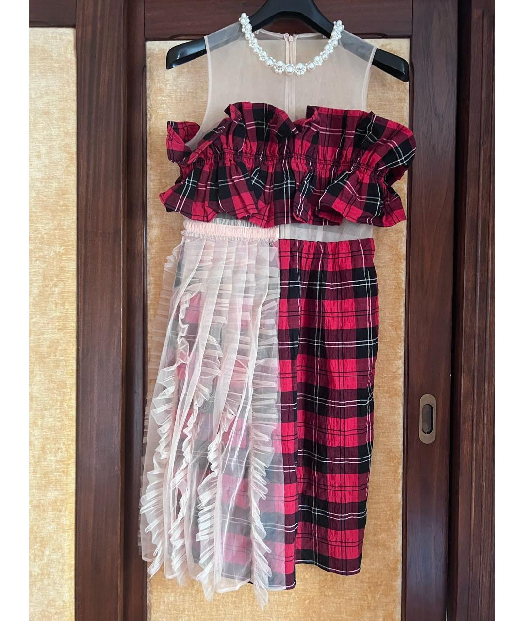 ROCHAS Красное хлопковое коктейльное платье, фото 8