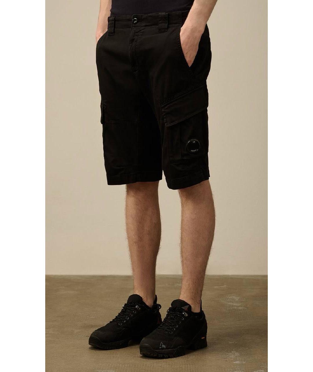 CP COMPANY Черные хлопковые шорты, фото 4