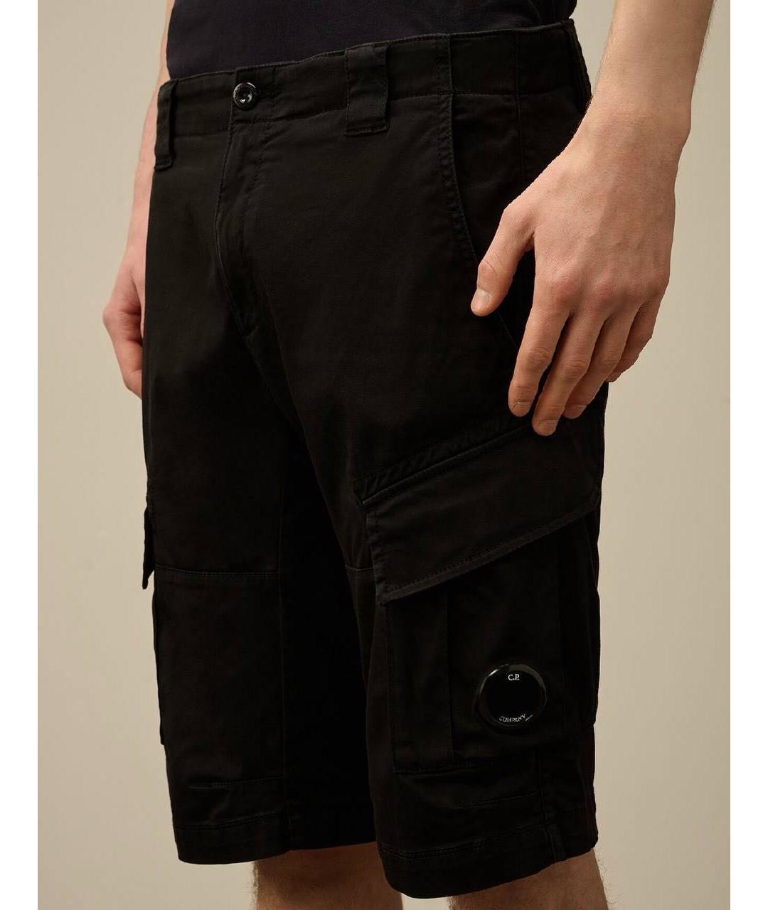 CP COMPANY Черные хлопковые шорты, фото 3