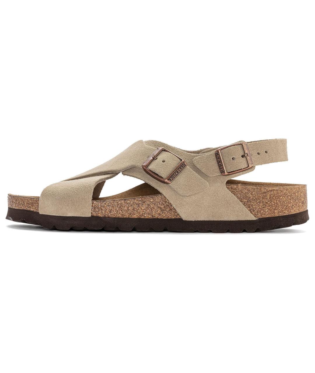 BIRKENSTOCK Коричневые замшевые сандалии, фото 5