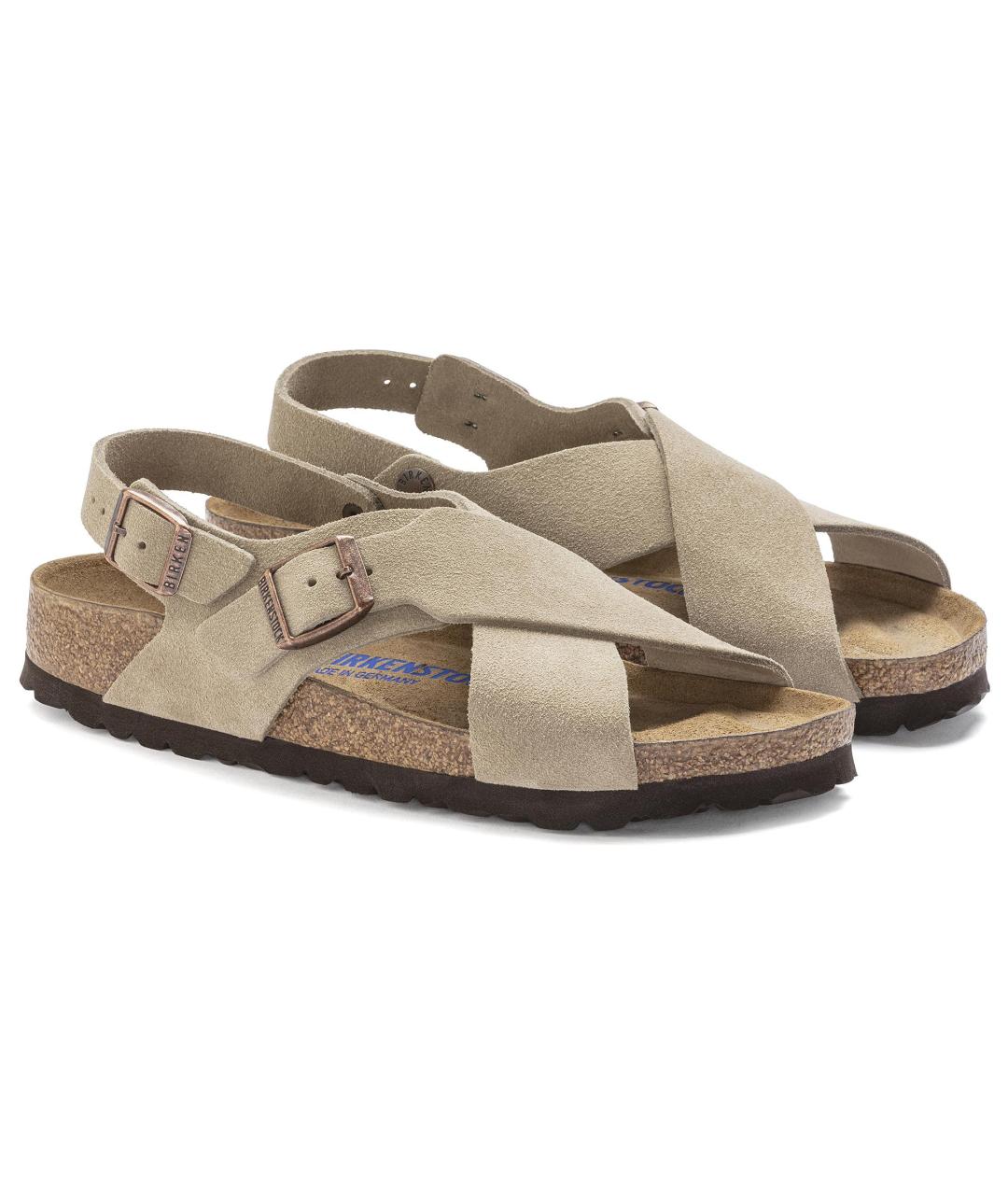 BIRKENSTOCK Коричневые замшевые сандалии, фото 3
