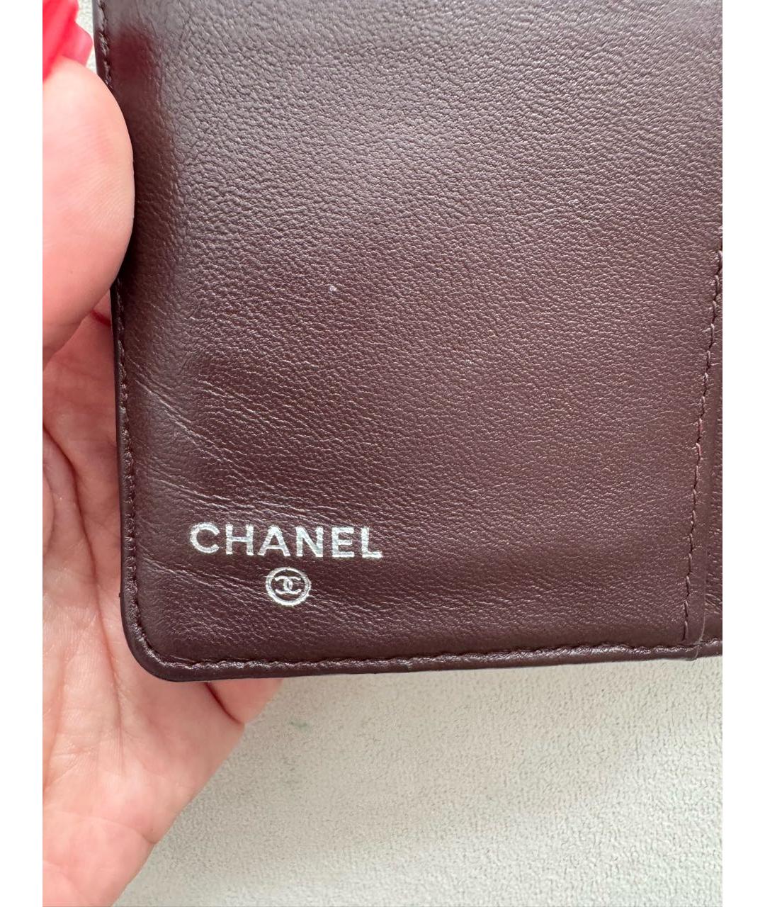 CHANEL Черный кожаный кошелек, фото 5