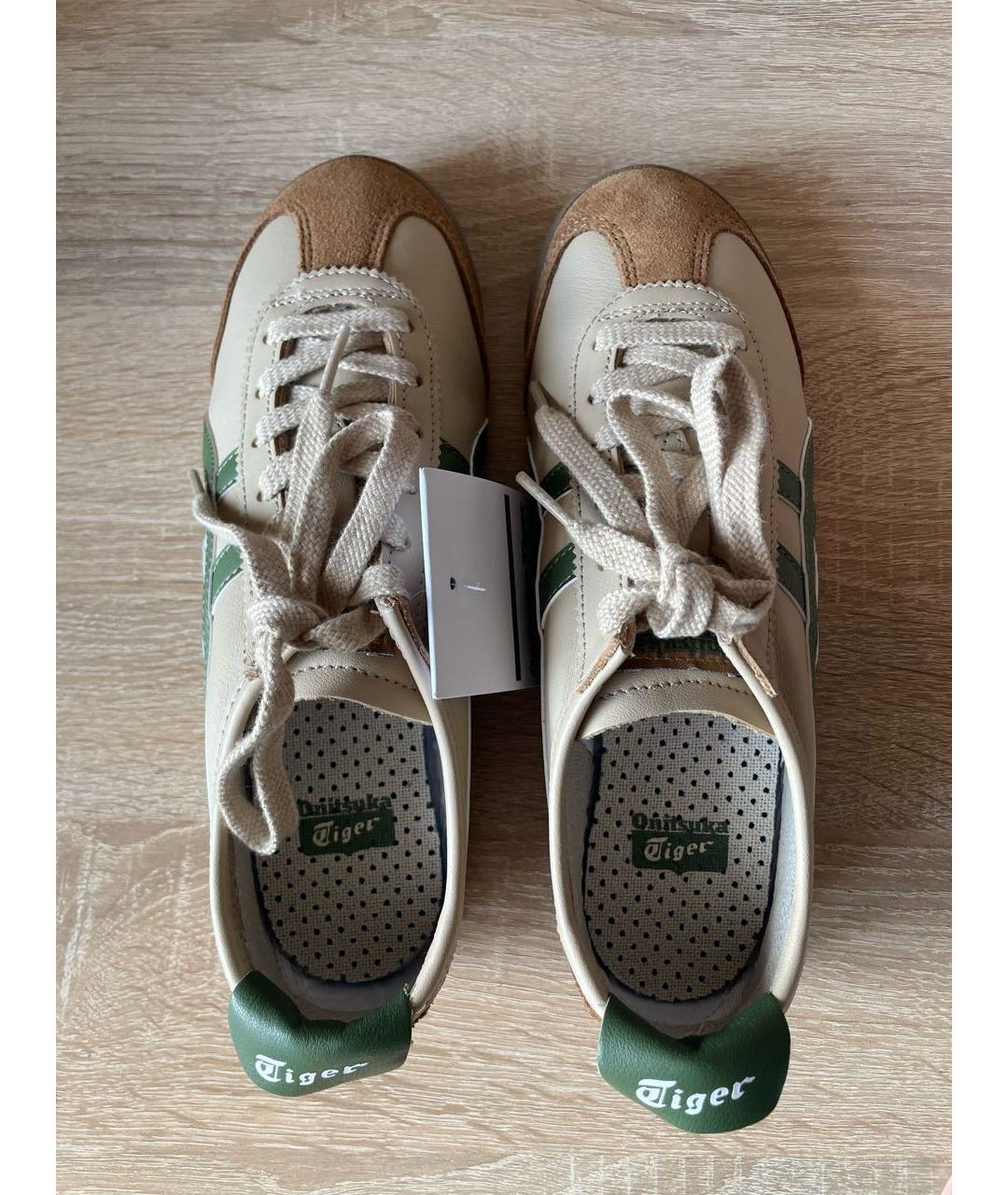 ONITSUKA TIGER Бежевые кожаные кроссовки, фото 3