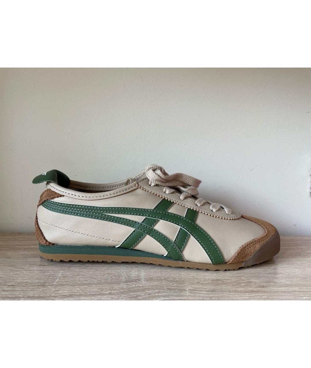 ONITSUKA TIGER Бежевые кожаные кроссовки, фото 8