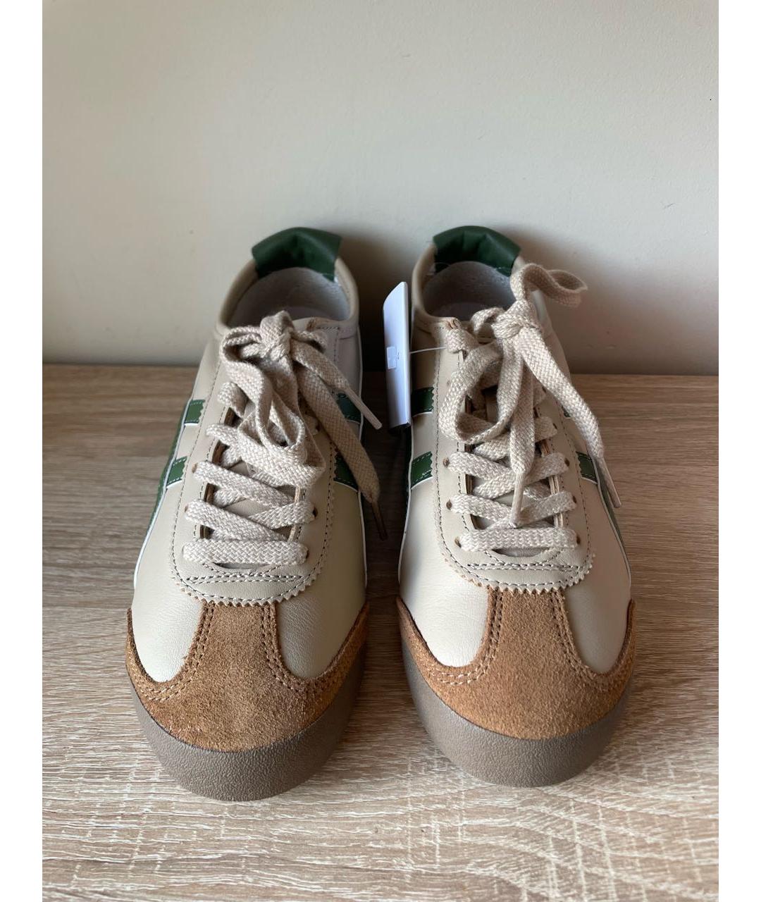 ONITSUKA TIGER Бежевые кожаные кроссовки, фото 2