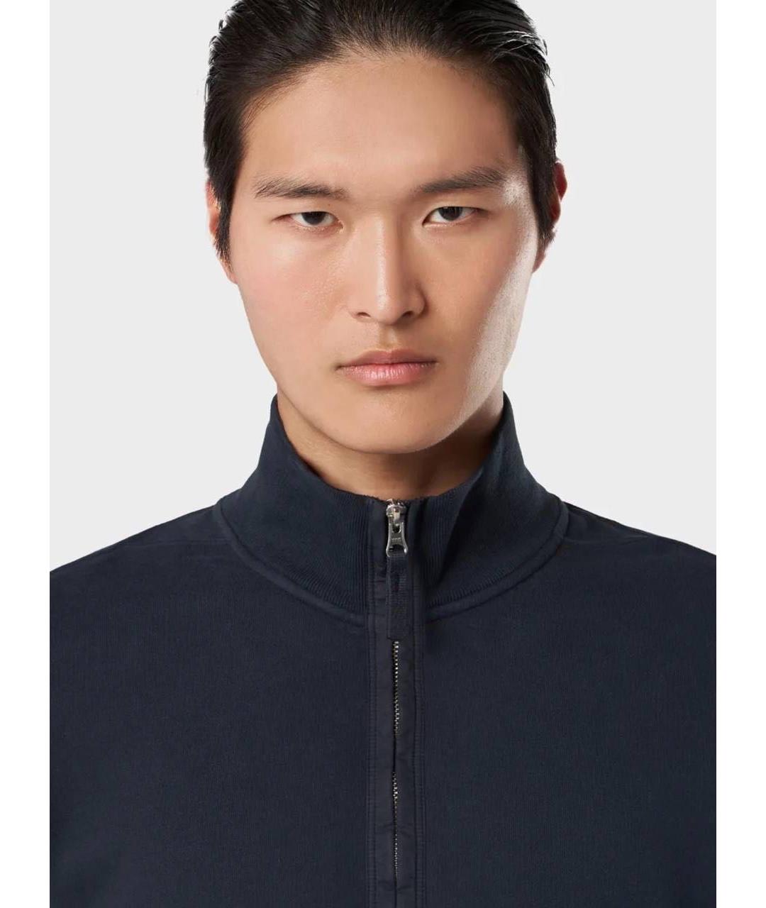 STONE ISLAND Темно-синий хлопковый кардиган, фото 3