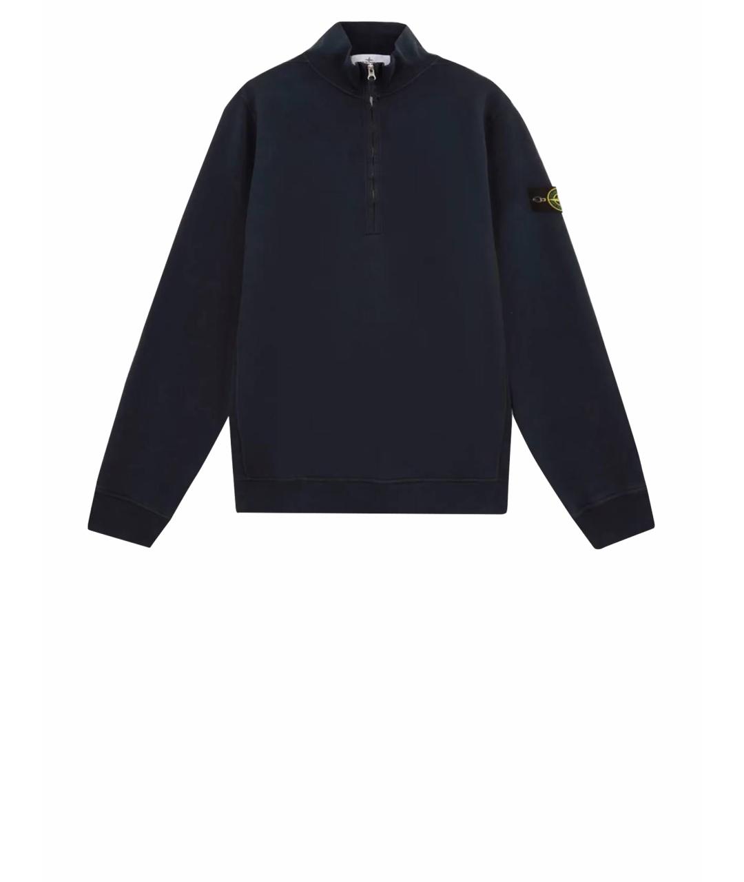 STONE ISLAND Темно-синий хлопковый кардиган, фото 1