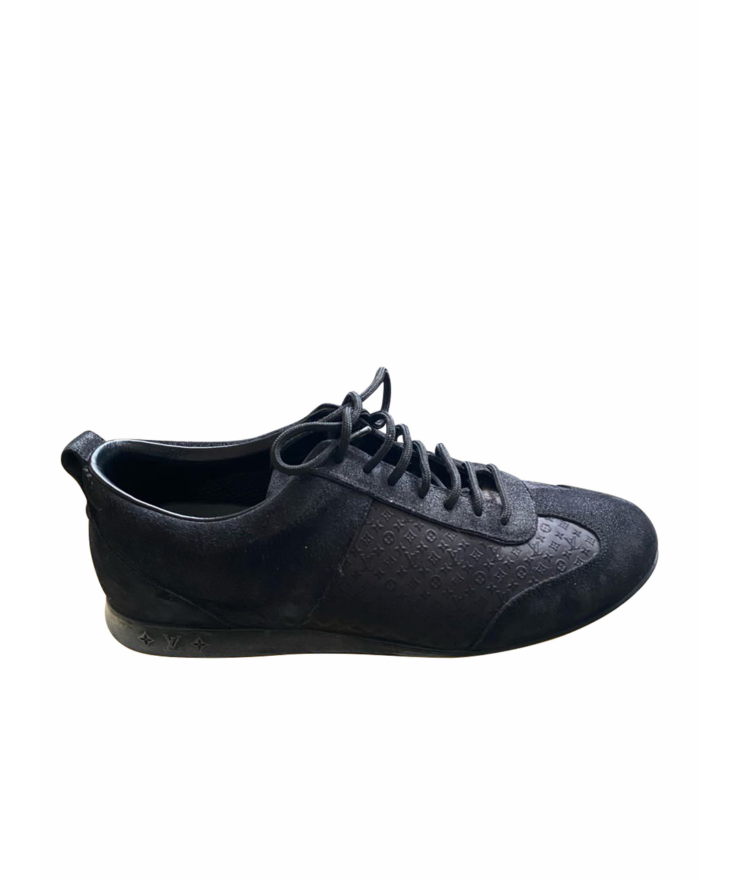 LOUIS VUITTON PRE-OWNED Черные замшевые кроссовки, фото 1
