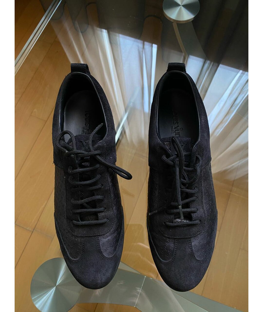 LOUIS VUITTON PRE-OWNED Черные замшевые кроссовки, фото 3