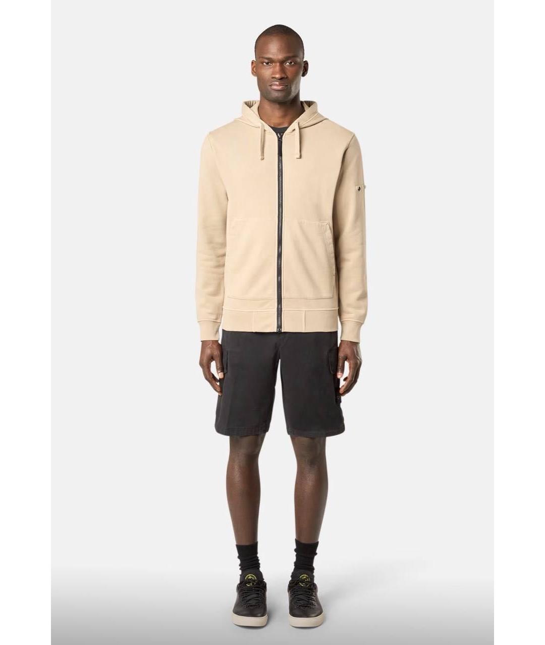 STONE ISLAND Черные хлопковые шорты, фото 4