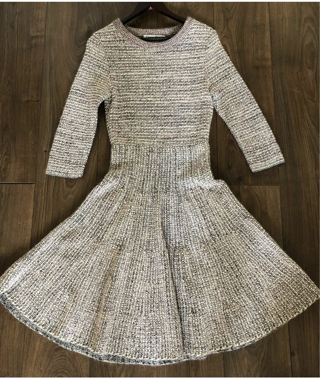 CHRISTIAN DIOR PRE-OWNED Серое шерстяное повседневное платье, фото 9