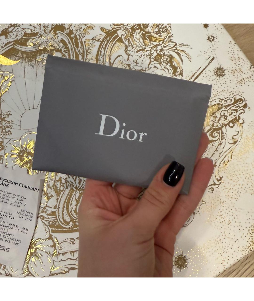 CHRISTIAN DIOR Темно-синяя жаккардовая сумка тоут, фото 6