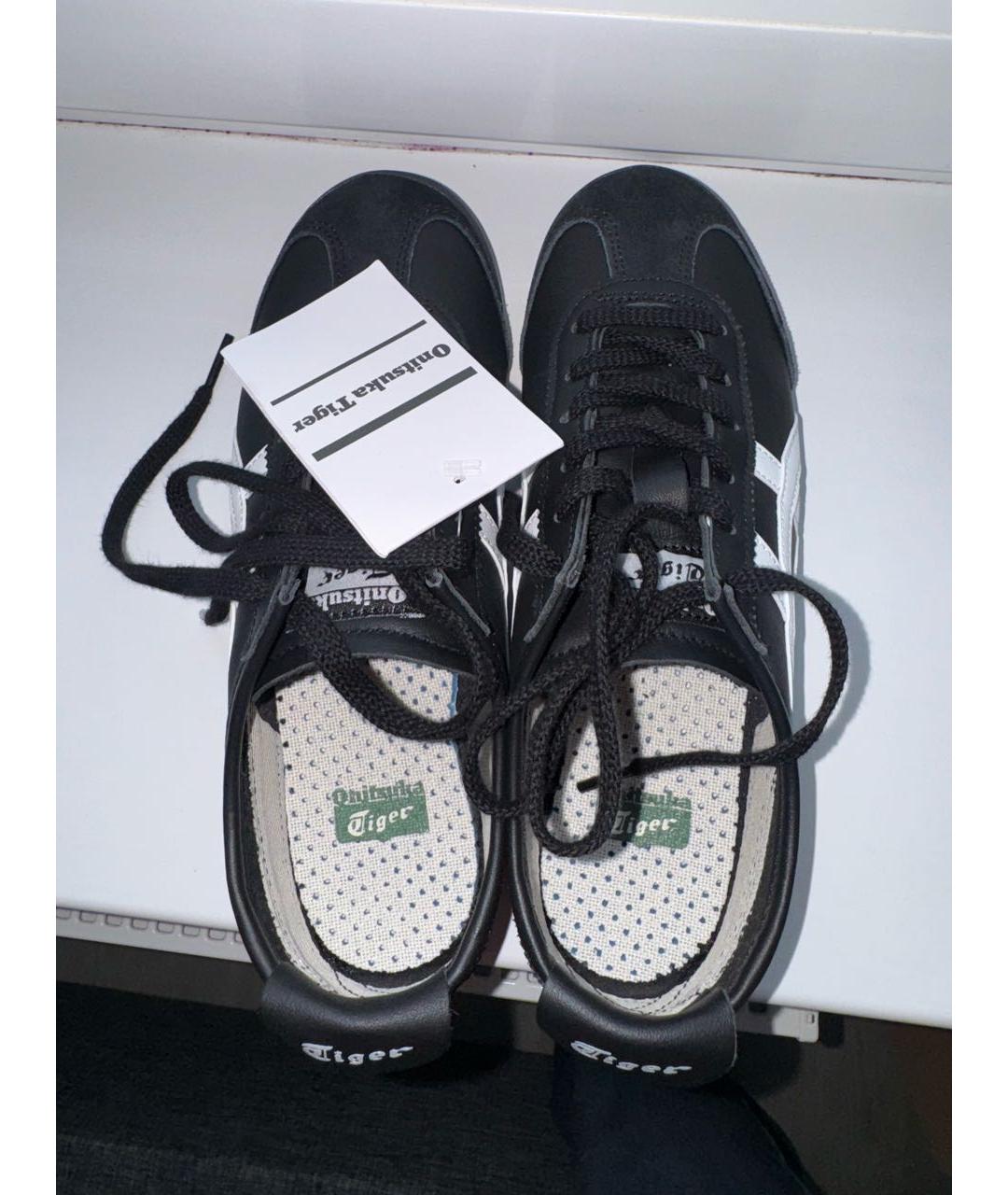 ONITSUKA TIGER Черные кожаные кроссовки, фото 3