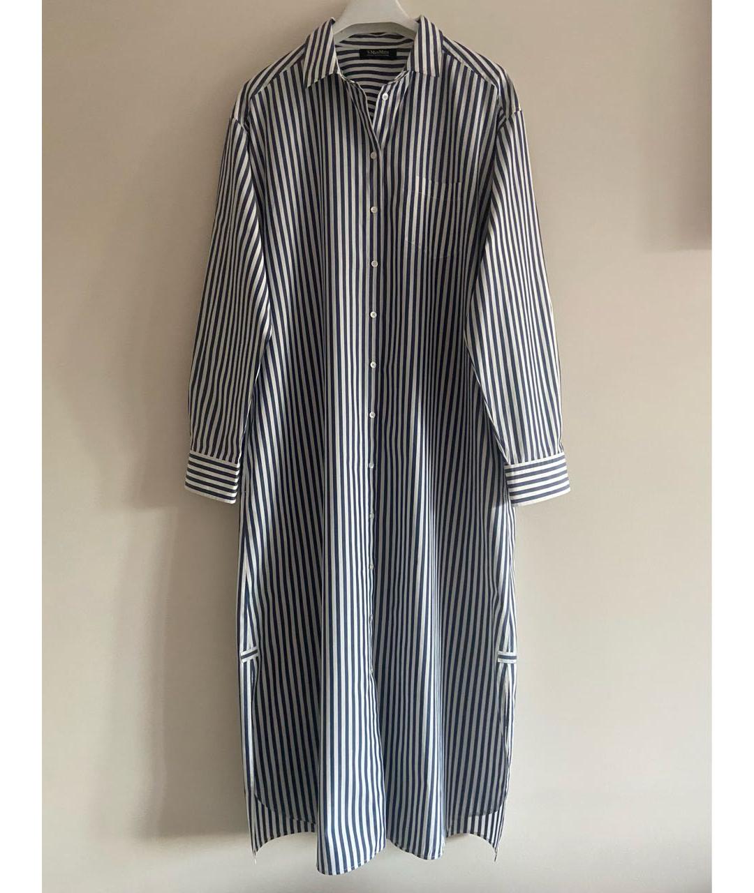'S MAX MARA Белое хлопковое повседневное платье, фото 9