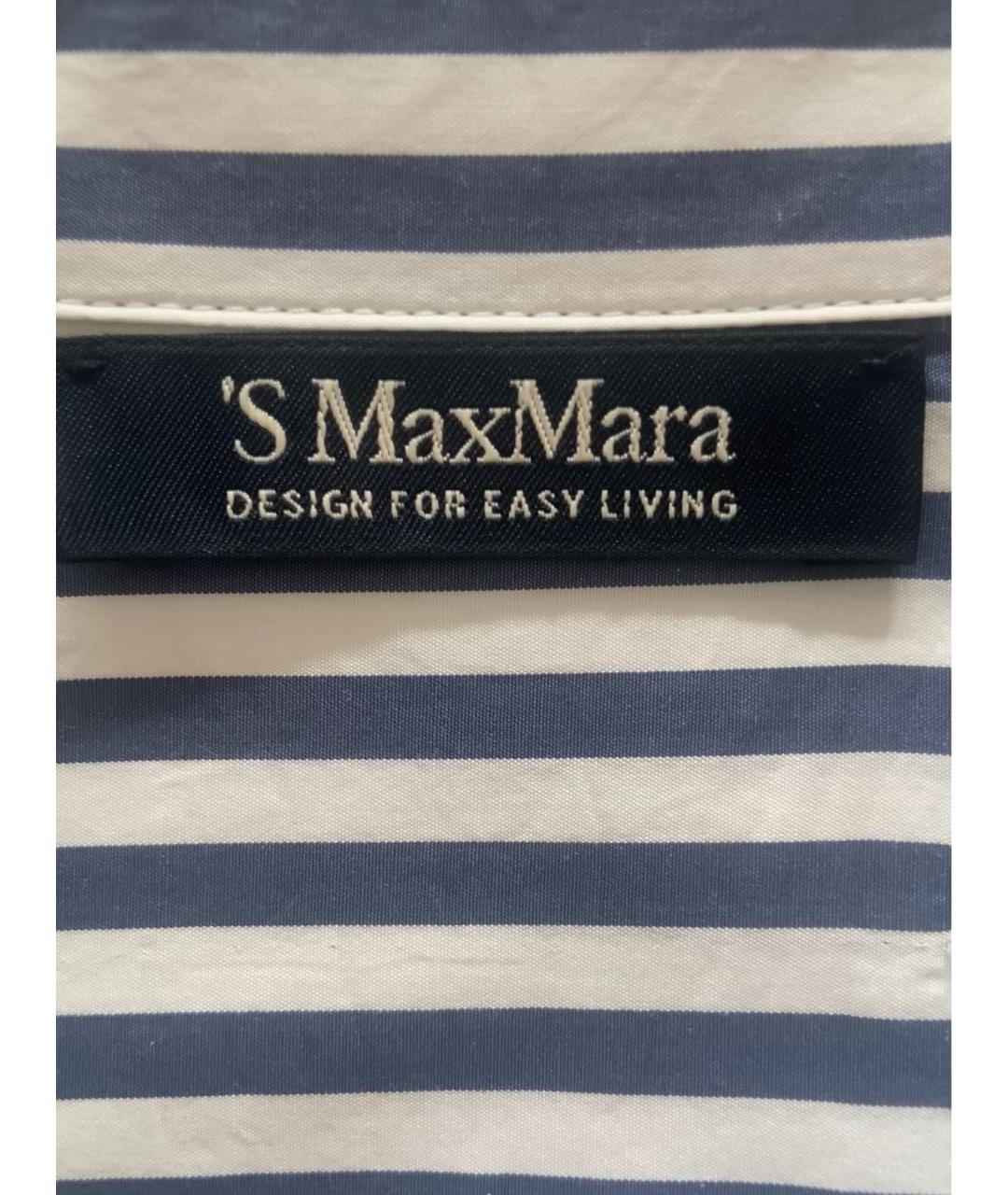 'S MAX MARA Белое хлопковое повседневное платье, фото 3