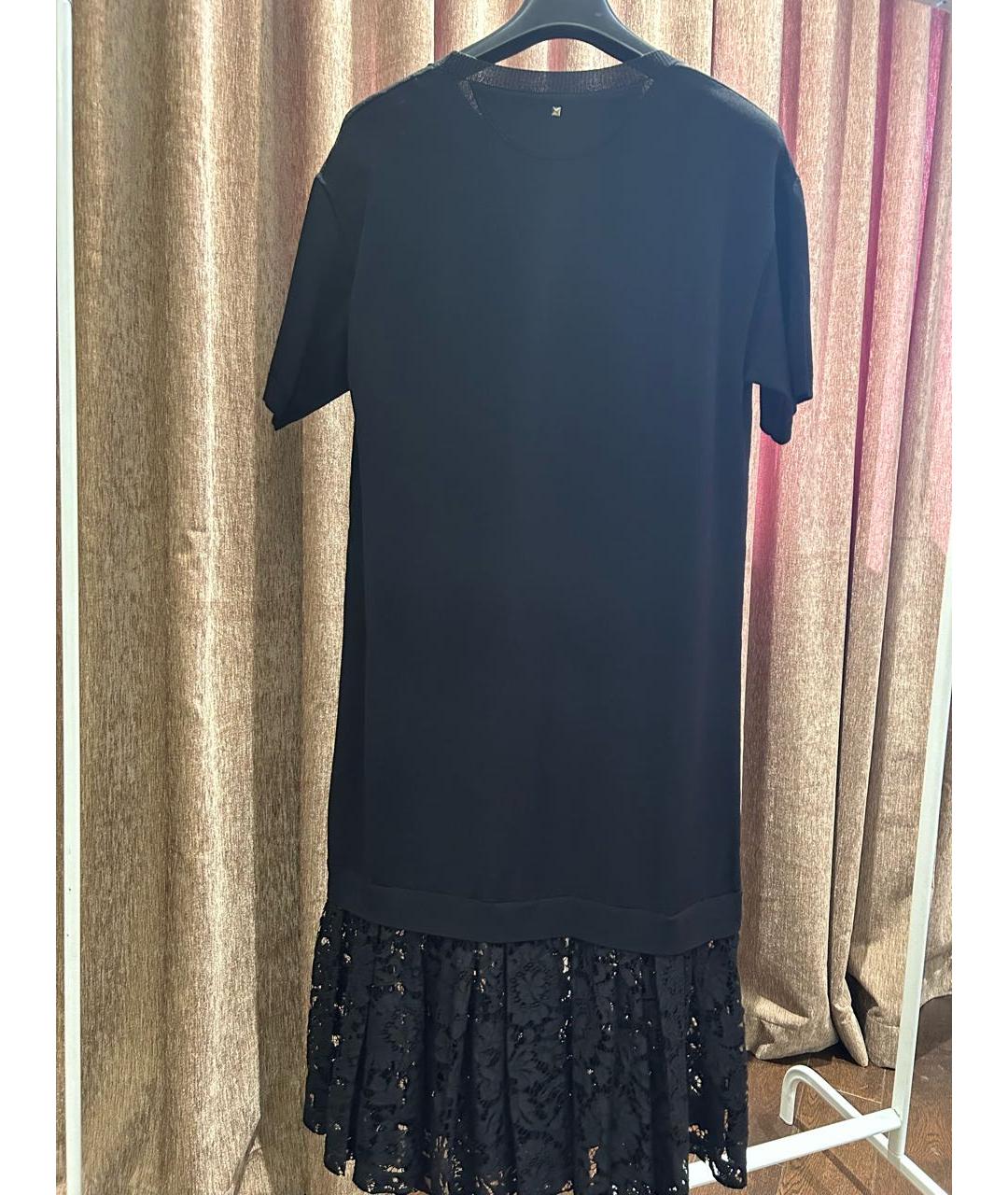 VALENTINO Черное вискозное платье, фото 2