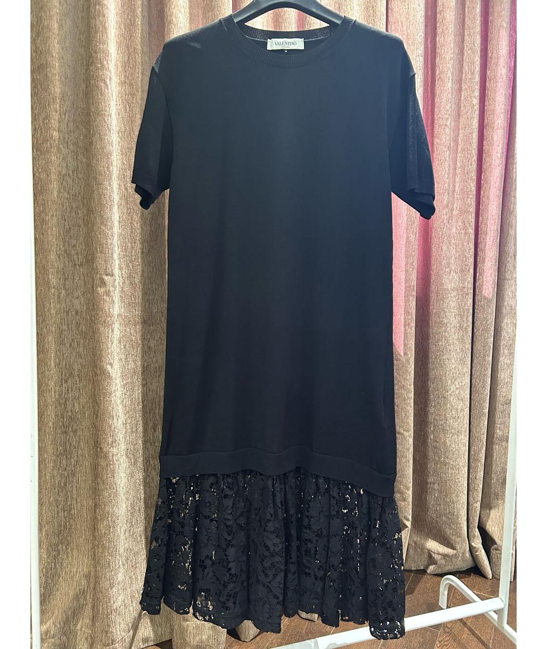 VALENTINO Черное вискозное платье, фото 5